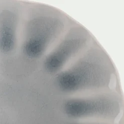 Assiette*alinea Assiette à dessert ondulée en grès D21cm - Bleu