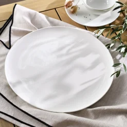 Plat De Service Et Saladier|Assiette*alinea Assiette à pizza en porcelaine légère D30cm - Blanc