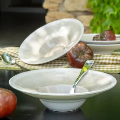 Plat De Service Et Saladier|Assiette*alinea Assiette à risotto en grès D27cm - alpilles Beige