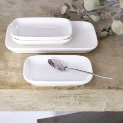 Plat Et Vaisselle Apéro|Plat De Service Et Saladier*alinea Assiette apéro en porcelaine 10,4x14,2cm - Blanc
