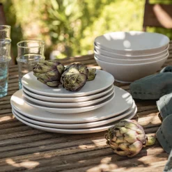 Assiette|Assiette De Noël*alinea Assiette creuse en grès D19cm - ventoux Blanc