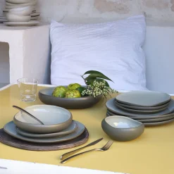 Assiette|Assiette De Noël*alinea Assiette creuse en grès D20cm - olivier Vert