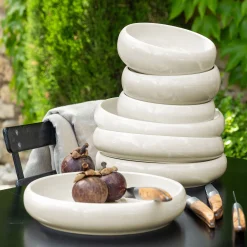 Assiette*alinea Assiette creuse en grès D22cm - sable Beige