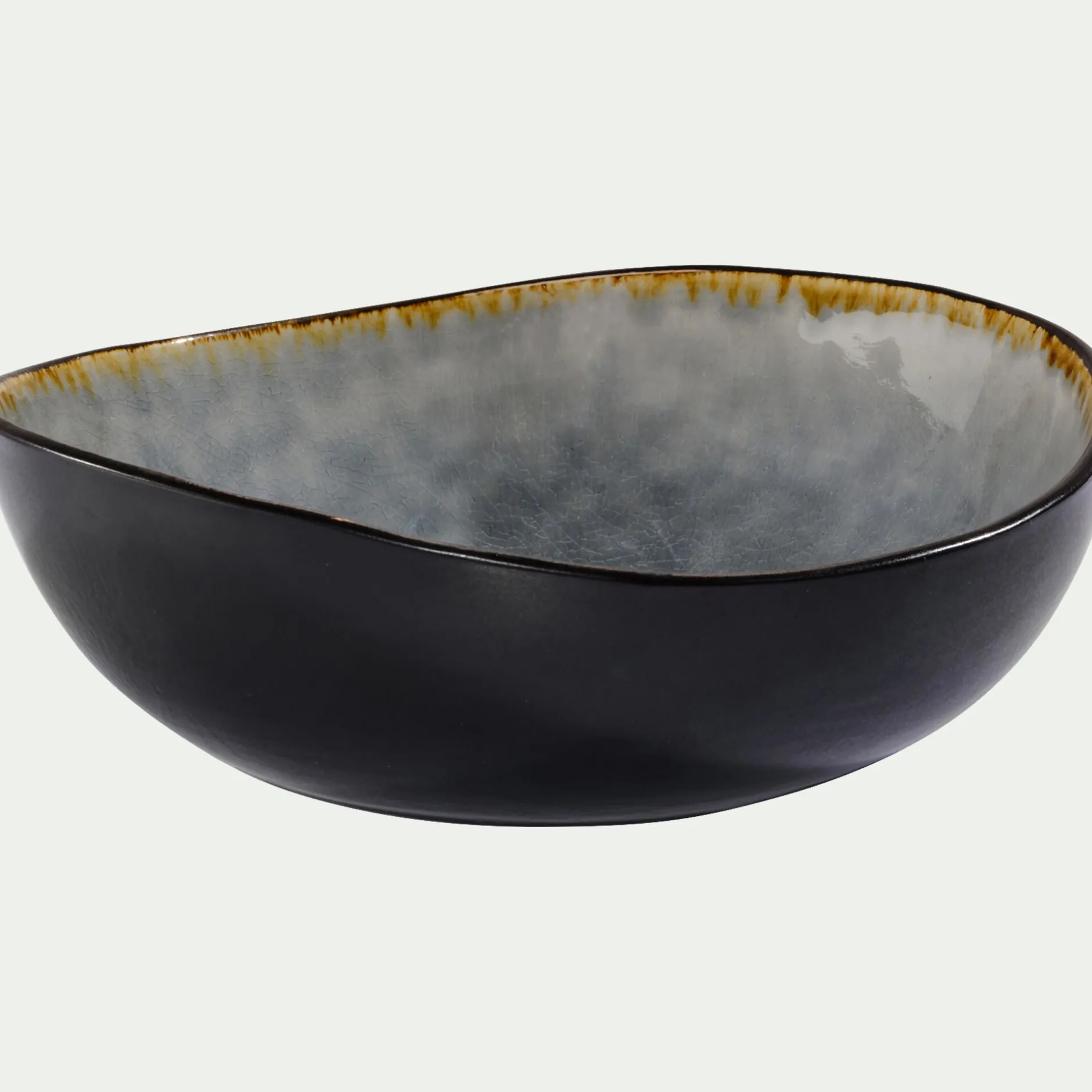 Assiette*alinea Assiette creuse en grès émail réactif D20cm - Gris