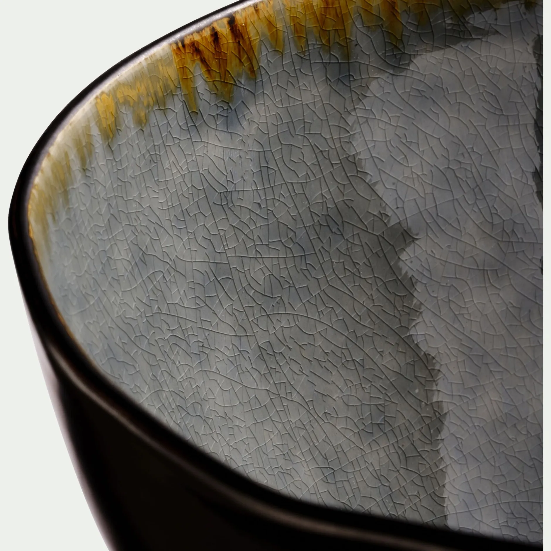 Assiette*alinea Assiette creuse en grès émail réactif D20cm - Gris