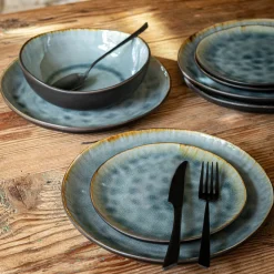 Assiette*alinea Assiette creuse en grès émail réactif D20cm - Gris