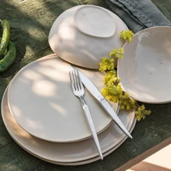 Assiette*alinea Assiette creuse inclinée en grès D19cm - ventoux Blanc