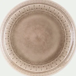 Assiette*alinea Assiette plate à motifs en grès D26,6cm - alpilles Beige