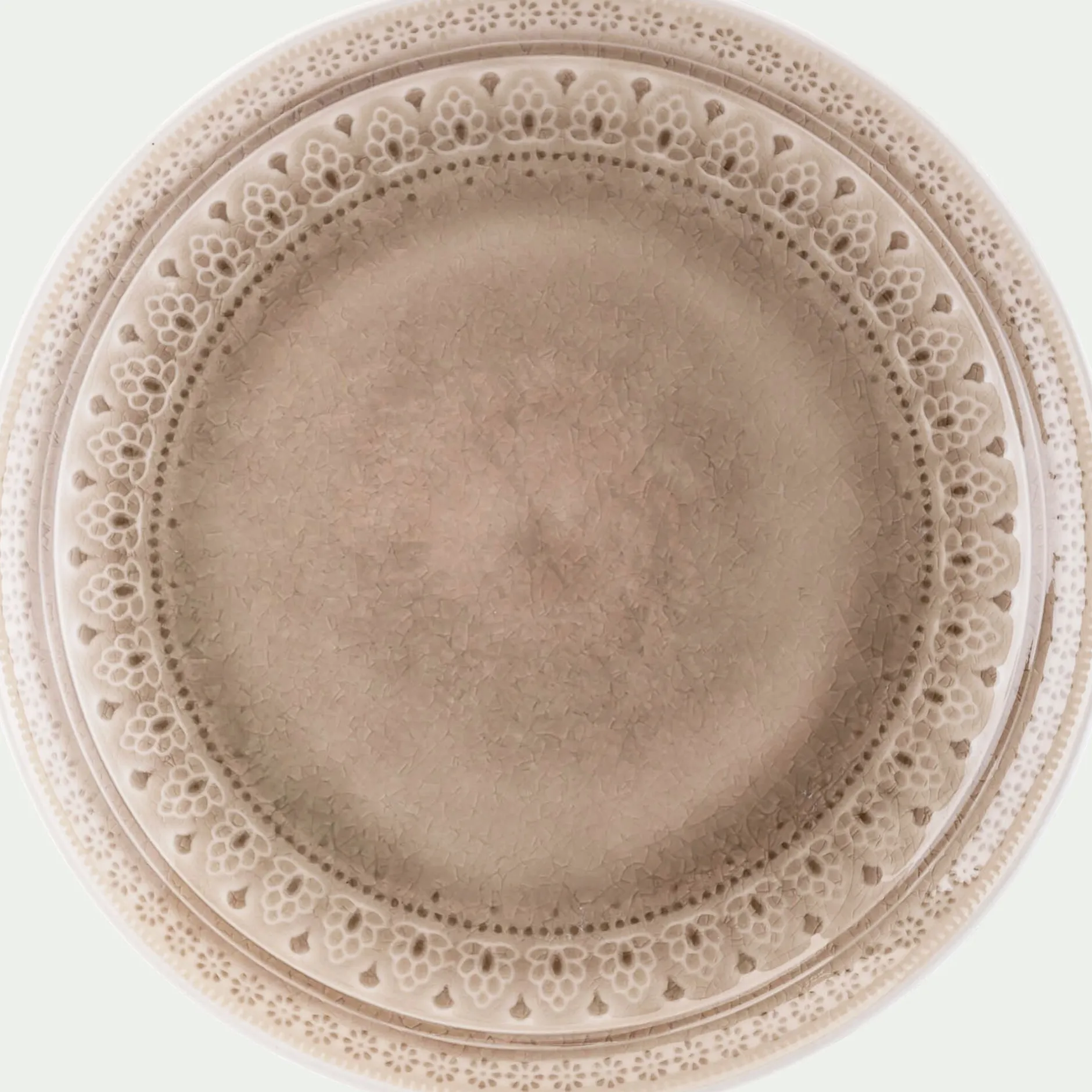 Assiette*alinea Assiette plate à motifs en grès D26,6cm - alpilles Beige