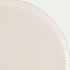 Assiette*alinea Assiette plate avec liseré perlé en porcelaine D27,60cm - ventoux Blanc