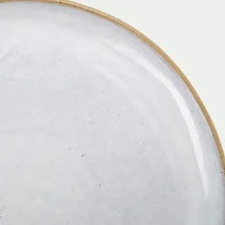 Assiette*alinea Assiette plate bicolore en grès recyclé D28cm - Blanc