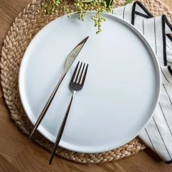 Assiette*alinea Assiette plate en faïence D28cm - ventoux Blanc