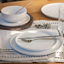 Assiette*alinea Assiette plate en faïence D28cm - ventoux Blanc