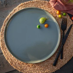 Assiette*alinea Assiette plate en faïence D28cm - cèdre Vert