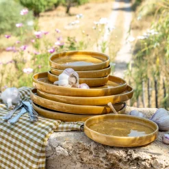 Assiette*alinea Assiette plate en grès D27,5cm - argan Jaune