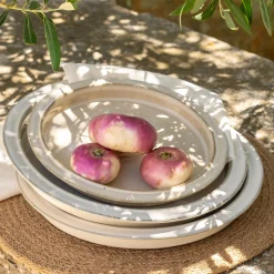 Assiette*alinea Assiette plate en grès D26cm - ventoux Blanc