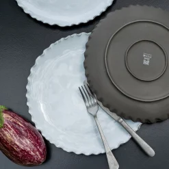 Assiette*alinea Assiette plate en grès D28cm - Blanc