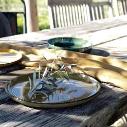 Assiette*alinea Assiette plate en grès D27,7cm - mousse Vert