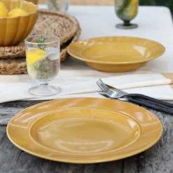 Assiette|Assiette De Noël*alinea Assiette plate en grès D27,4cm - Jaune