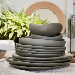Assiette|Assiette De Noël*alinea Assiette plate en grès D27cm - olivier Vert