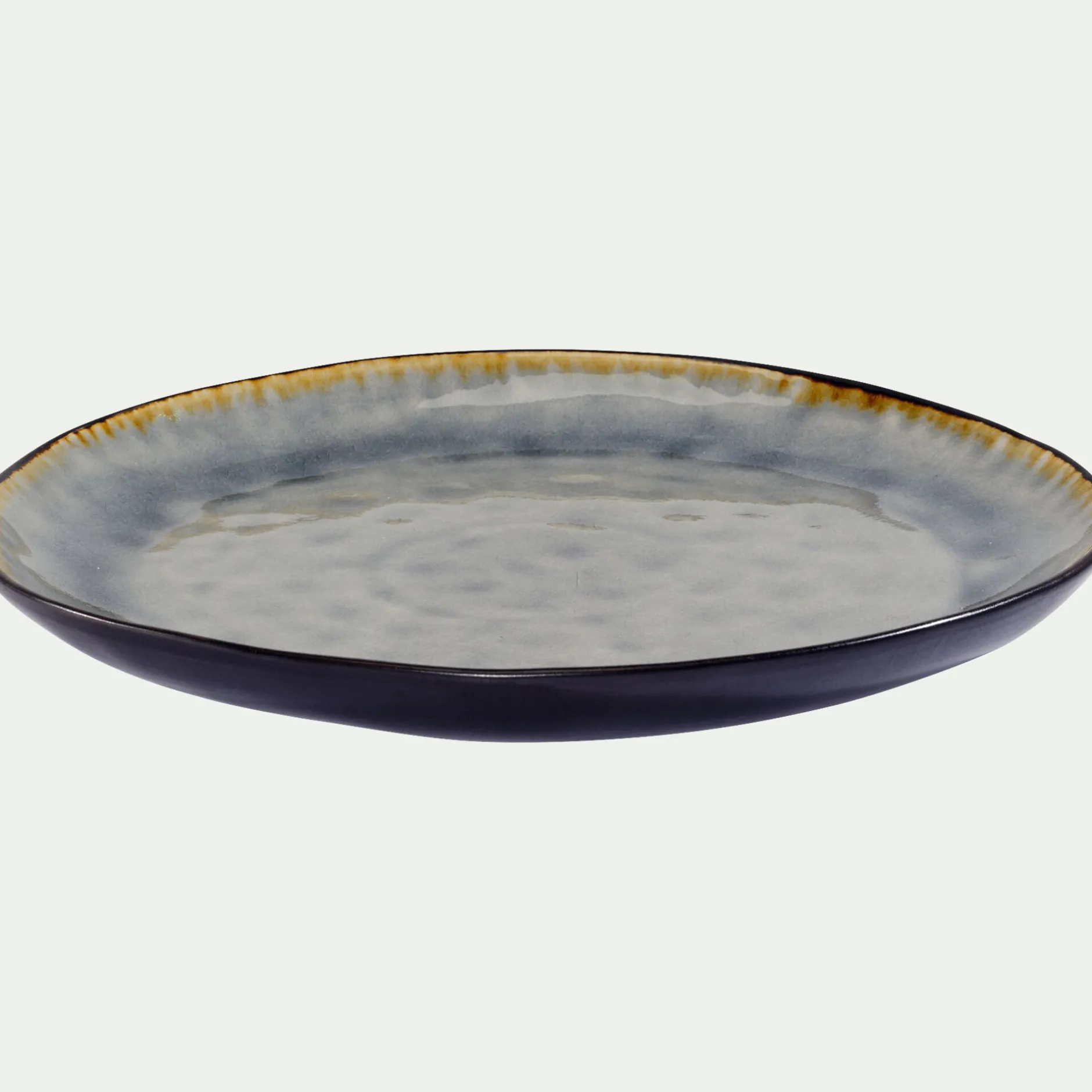 Assiette|Assiette De Noël*alinea Assiette plate en grès émail réactif D27,5cm - Gris