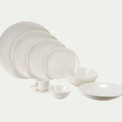 Assiette*alinea Assiette plate en porcelaine D25cm - Blanc