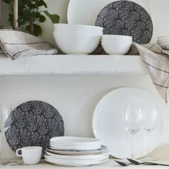 Assiette*alinea Assiette plate en porcelaine D25cm - Blanc