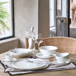 Assiette*alinea Assiette plate en porcelaine D25cm - Blanc