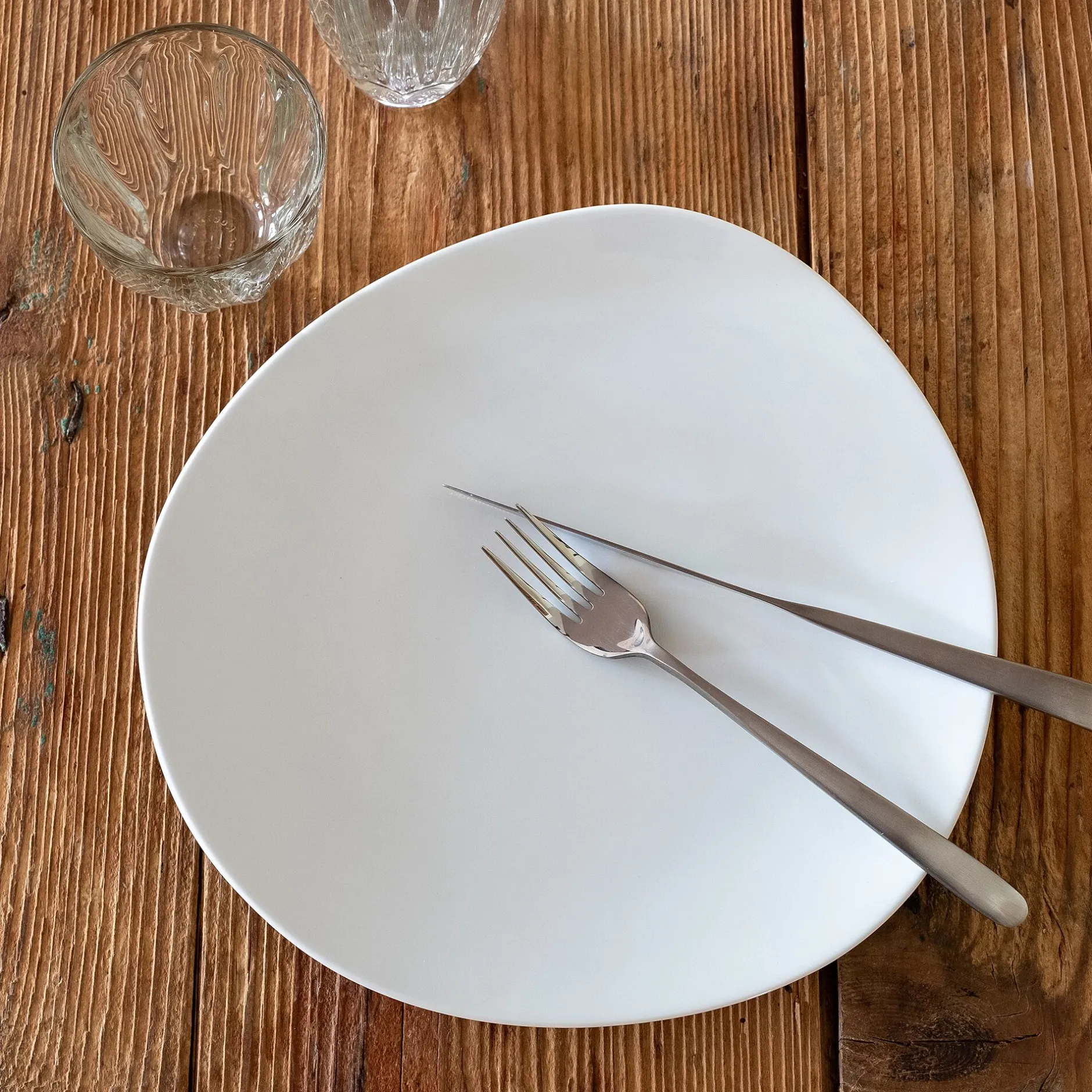 Assiette*alinea Assiette plate en porcelaine D28cm - Blanc