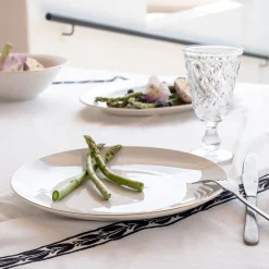 Assiette|Assiette De Noël*alinea Assiette plate en porcelaine avec liseré doré D26,8cm - Blanc