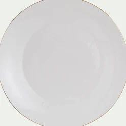 Assiette|Assiette De Noël*alinea Assiette plate en porcelaine avec liseré doré D26,8cm - Blanc