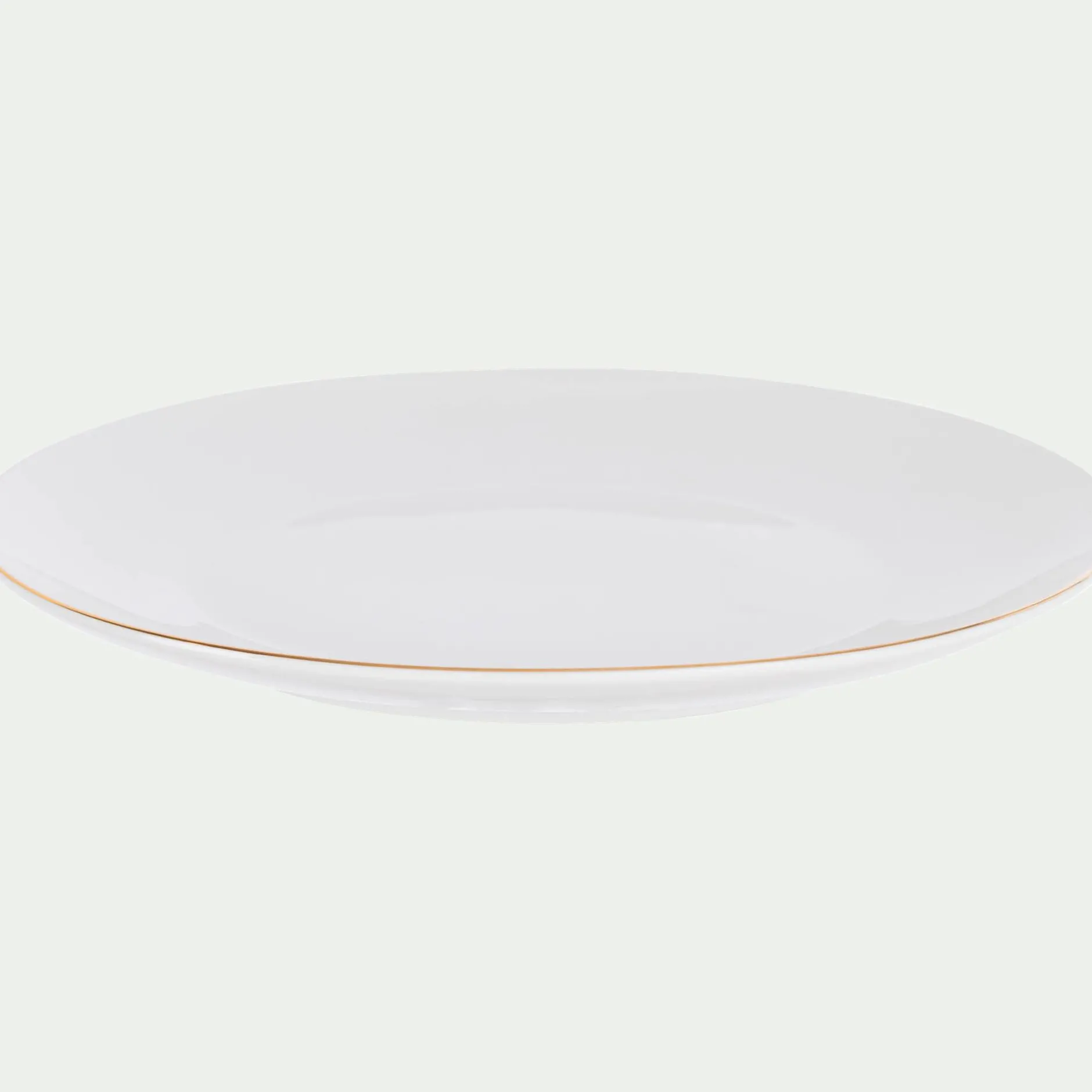 Assiette|Assiette De Noël*alinea Assiette plate en porcelaine avec liseré doré D26,8cm - Blanc