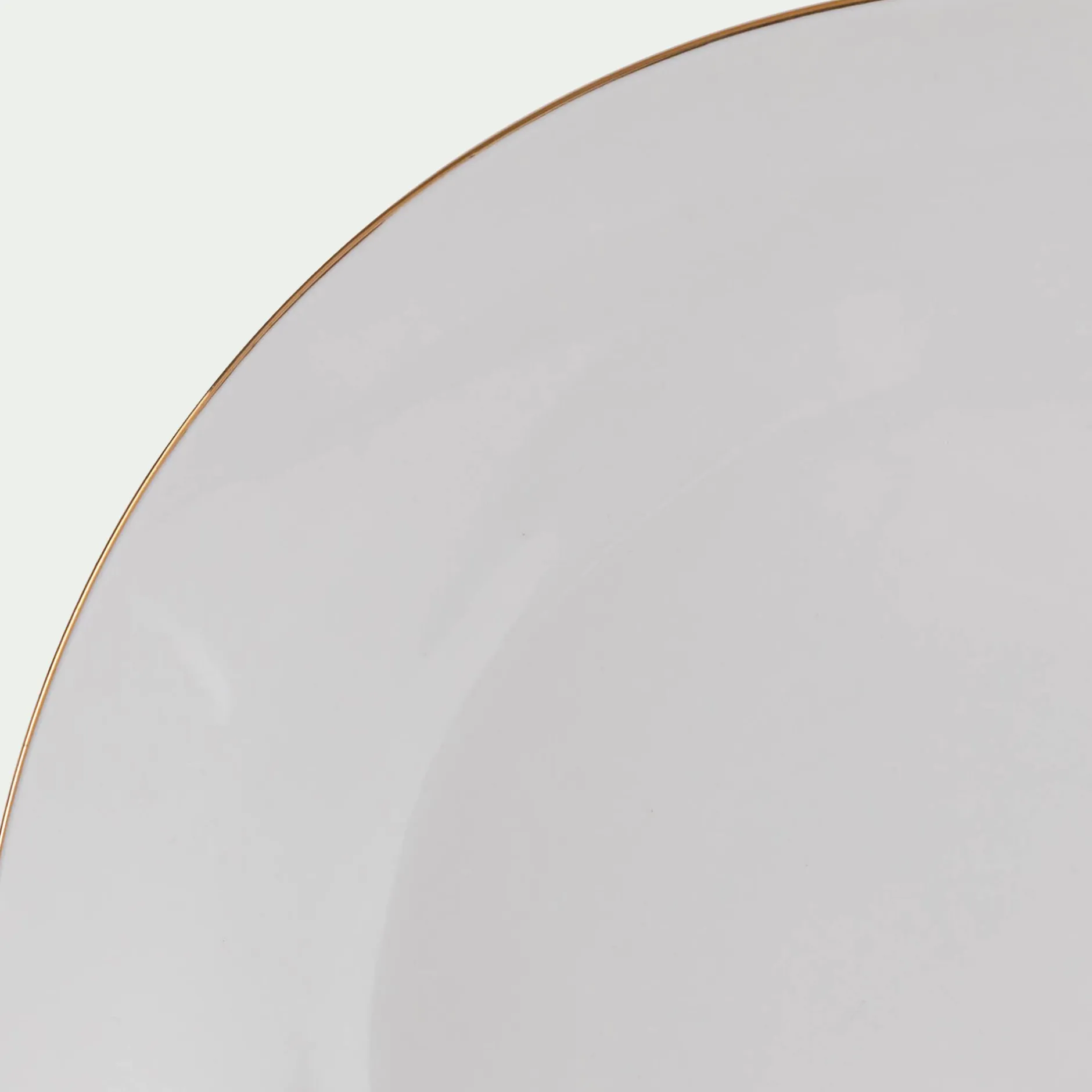 Assiette|Assiette De Noël*alinea Assiette plate en porcelaine avec liseré doré D26,8cm - Blanc