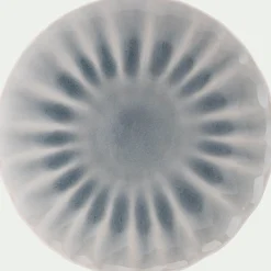 Assiette*alinea Assiette plate ondulée en grès D26,5cm - Bleu