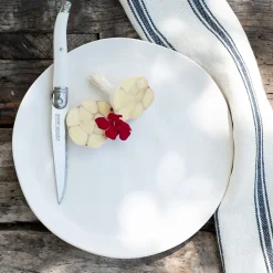 Assiette*alinea Assiette plate ondulée en faïence D26cm - ventoux Blanc