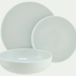 Assiette*alinea Assiette plate spirale en porcelaine D26cm - Blanc