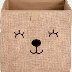 Matelas Enfant|Panier Déco Enfant*alinea Bac de rangement en carton imprimé - Marron