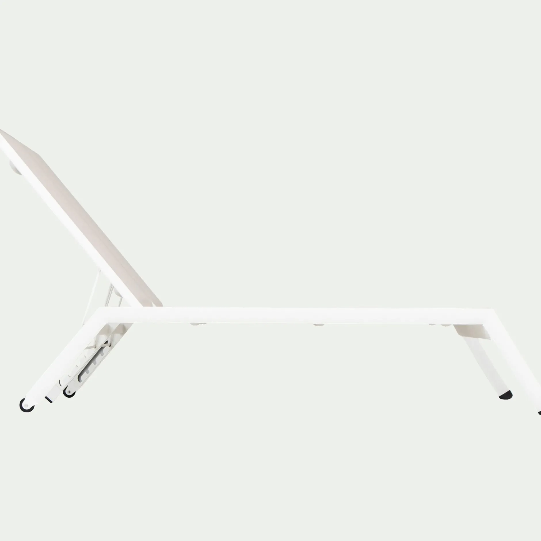 Transat Et Chaise Longue*alinea Bain de soleil double en aluminium et textilène - Gris