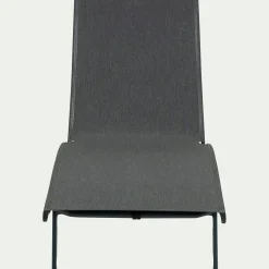Transat Et Chaise Longue*alinea Bain de soleil en aluminium et textilène - noir