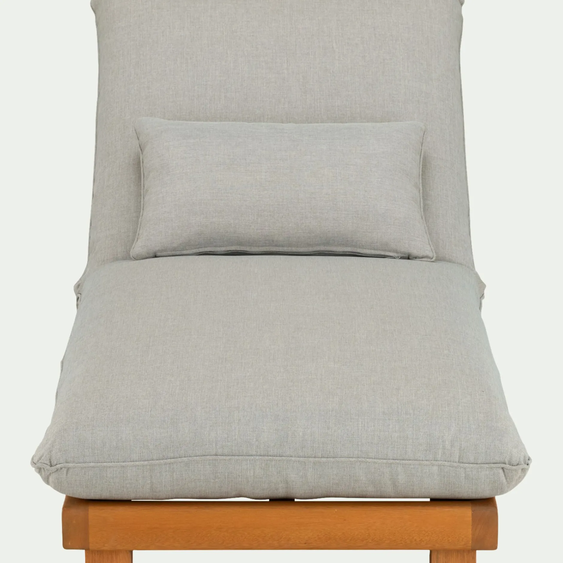 Transat Et Chaise Longue*alinea Bain de soleil en eucalyptus avec matelas - Gris