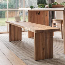 Tiroir Et Bout De Lit|Tabouret*alinea Banc en acacia L170cm - Bois foncé