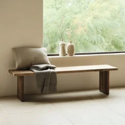 Tiroir Et Bout De Lit|Tabouret*alinea Banc en acacia L170cm - Bois foncé