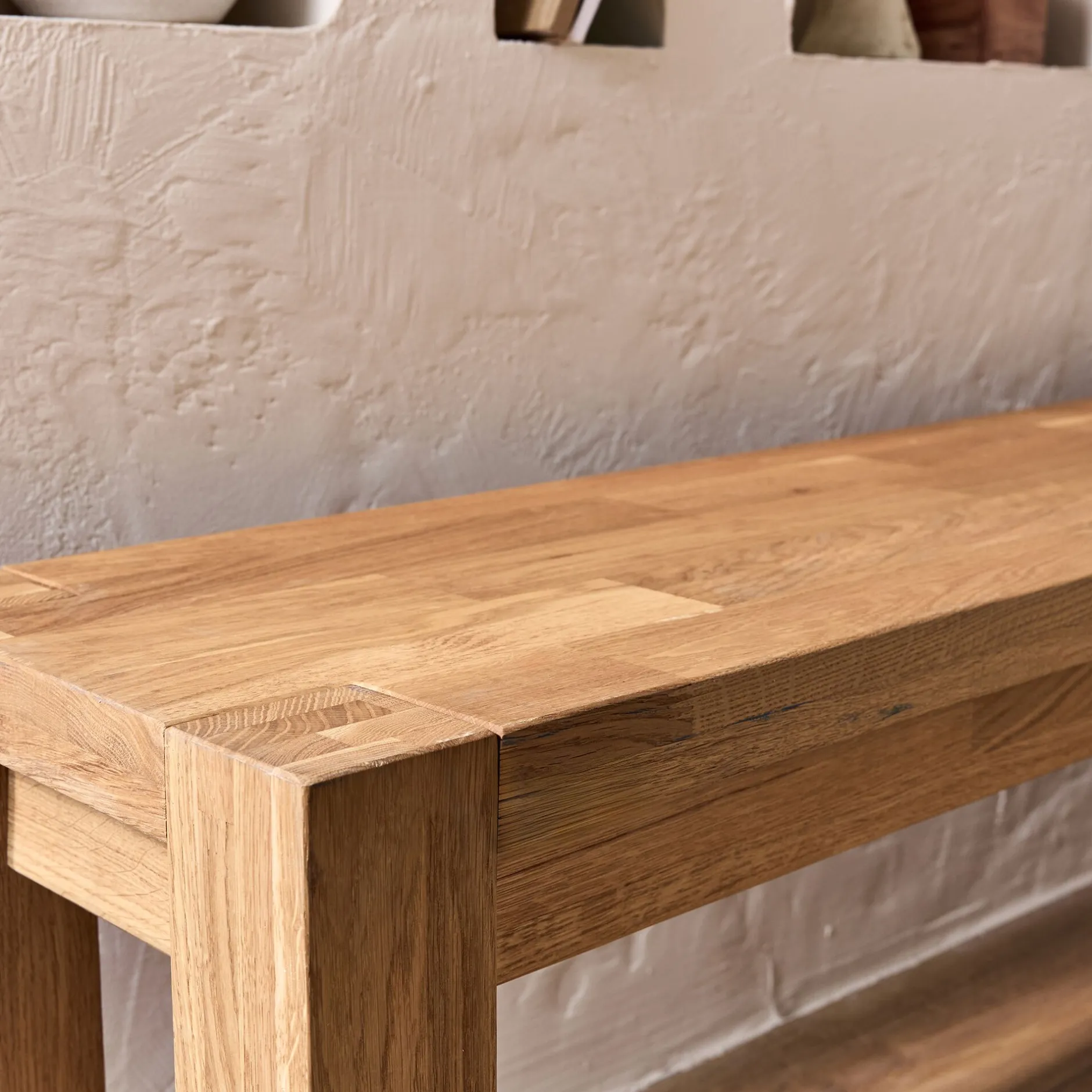 Tiroir Et Bout De Lit|Tabouret*alinea Banc en chêne massif huilé L160cm - Bois clair