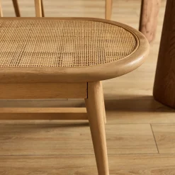 Tabouret*alinea Banc oval en acajou L150cm - Bois clair