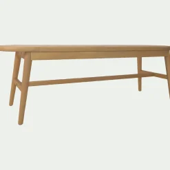 Tabouret*alinea Banc oval en acajou L150cm - Bois clair
