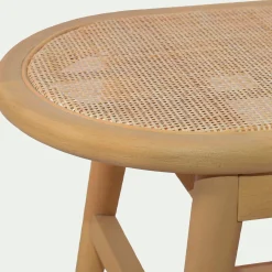 Tabouret*alinea Banc oval en acajou L150cm - Bois clair