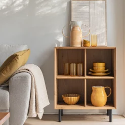 Meuble D'Entrée|Bibliothèque Et Étagère*alinea Bibliothèque 4 cases en bois L70xl36xH70cm - Bois clair