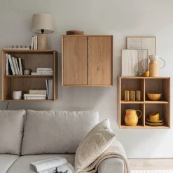 Meuble D'Entrée|Bibliothèque Et Étagère*alinea Bibliothèque 4 cases en bois L70xl36xH70cm - Bois clair