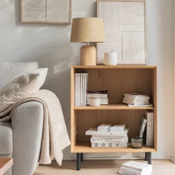 Meuble D'Entrée|Bibliothèque Et Étagère*alinea Bibliothèque 2 cases en bois L70xl36xH70cm - Bois clair