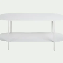 Meuble D'Entrée|Console*alinea Bibliothèque 2 tablettes en acier - L100,50xH46cm Blanc